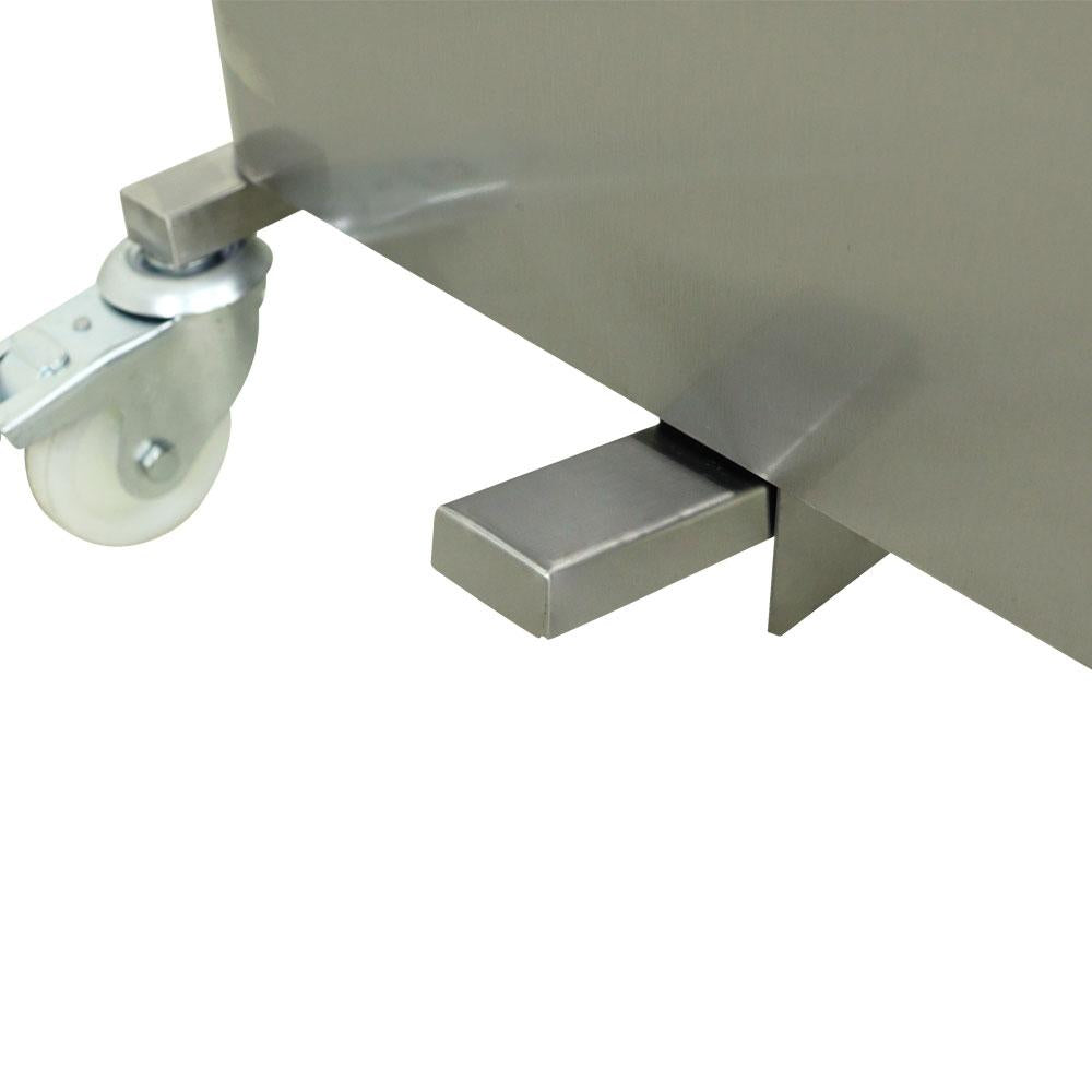 Lixeira 75 Litros Aço Inox 430 Com Rodízios e Cantos Arredondados - Imeca 7494