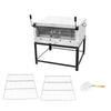 Forno Gás Industrial Pedra Refratária Roma Inox Firi110 + 2 Grades Extra + pá Pizza - Venâncio