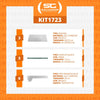 Kit 3 Bandejas Prateleiras Ponta 30x73 para Gôndolas New Plus com Porta Etiqueta Verde - SA Gôndolas