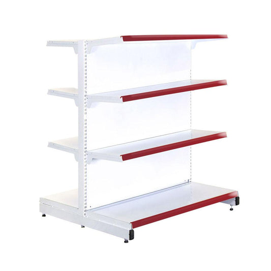 Gôndola Prateleira 4 Níveis 40x30 New Plus 1,40 Central Inicial Pe Vermelho - Sa Gôndolas