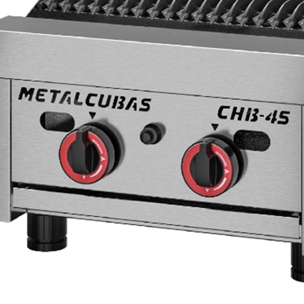 Char Broiler Chapa Grill Premium 45cm Profissional Aço Inox a Gás Chb-45 g2 - Metalcubas