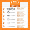 Kit Cozinha Solar Aço Inox Fundo Triplo 11 Peças Com Utensílios - Tramontina