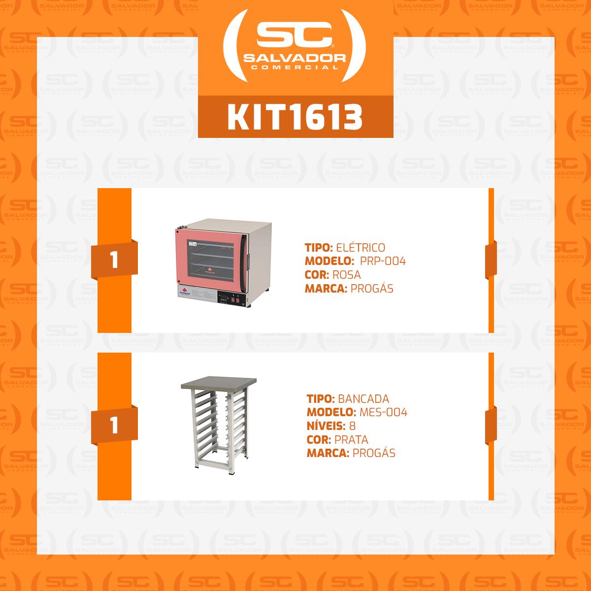 KIT - Forno Turbo Elétrico PRP-004 Plus 220V Rosa + Bancada MES-004 - Progás