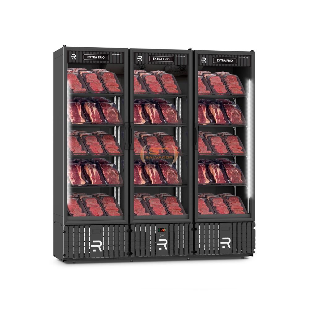 Visa Cooler Multiportas Extra Frio 1200l 3 Portas -5ºc Vcef3pb Black 220v - Refrimate