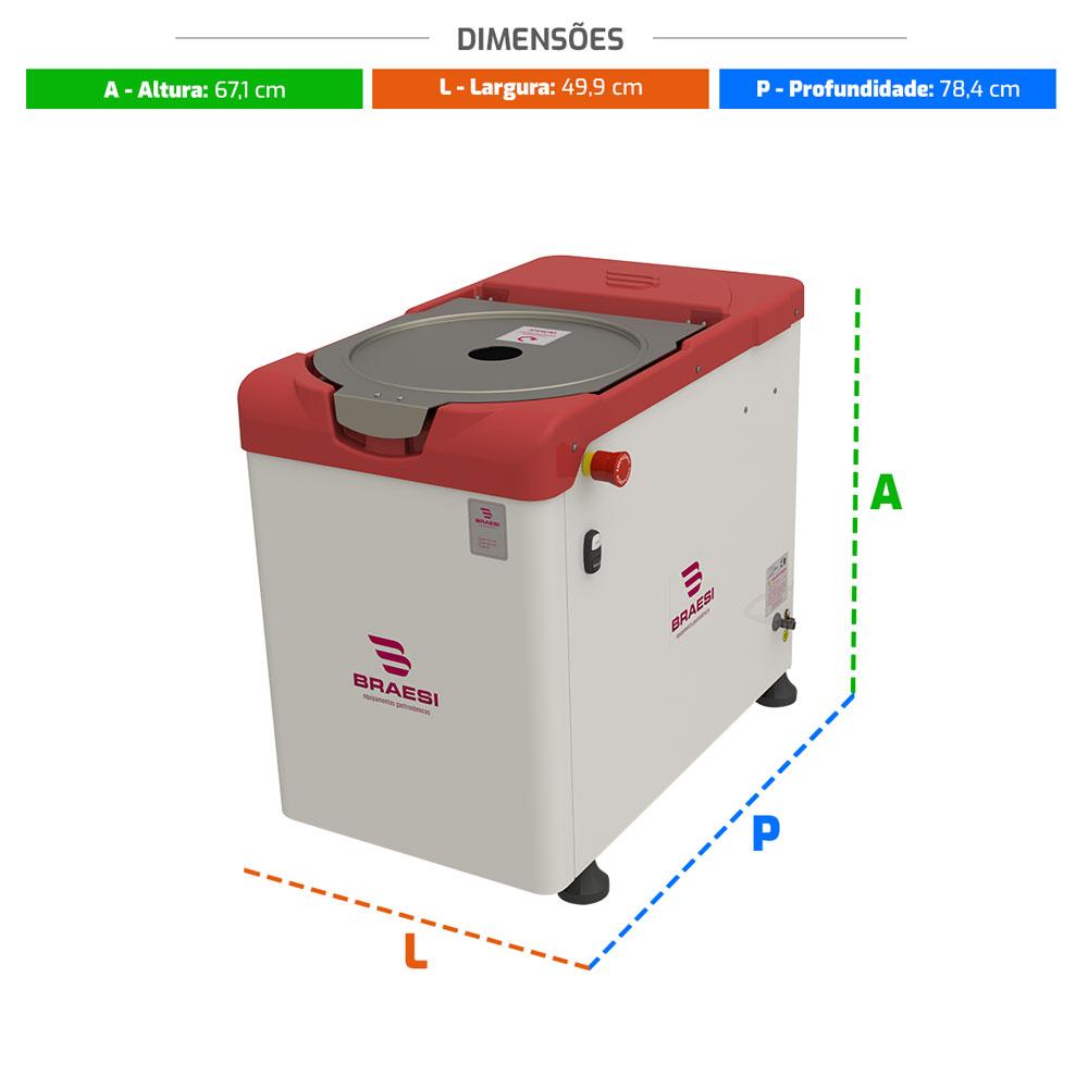 Amassadeira Rápida 18 Kg Masseira Industrial 3 CV AR-25/1 220v - Braesi B16065