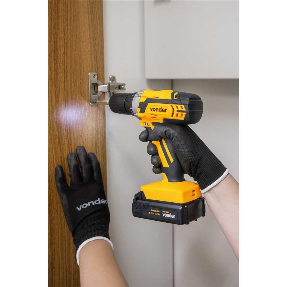 Parafusadeira Furadeira Bateria 20V Bivolt PFV238 Com Maleta e Acessórios - Vonder 6001238000