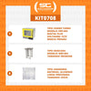Kit - Forno Turbo Prp-004 Plus Digital 127v Amarelo + Bancada Mes-004 + 8 Assadeiras - Progás