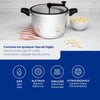 Pipoqueira Allegra Aço Inox Fundo Triplo e Tampa de Vidro 22cm 5,6l - Tramontina 62658220