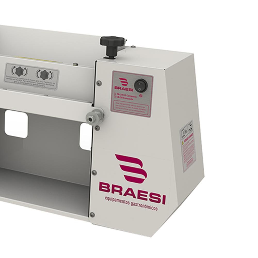 Cilindro Laminador Elétrico Industrial Compacto Para Massas 28cm 1/4cv Cb-28 220v - Braesi B14139