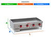 Chapa de Fritura a Gás Glp Estrutura Inox Chapa 122cm 25mm CHEXP1220-G25 - Red Chameleon