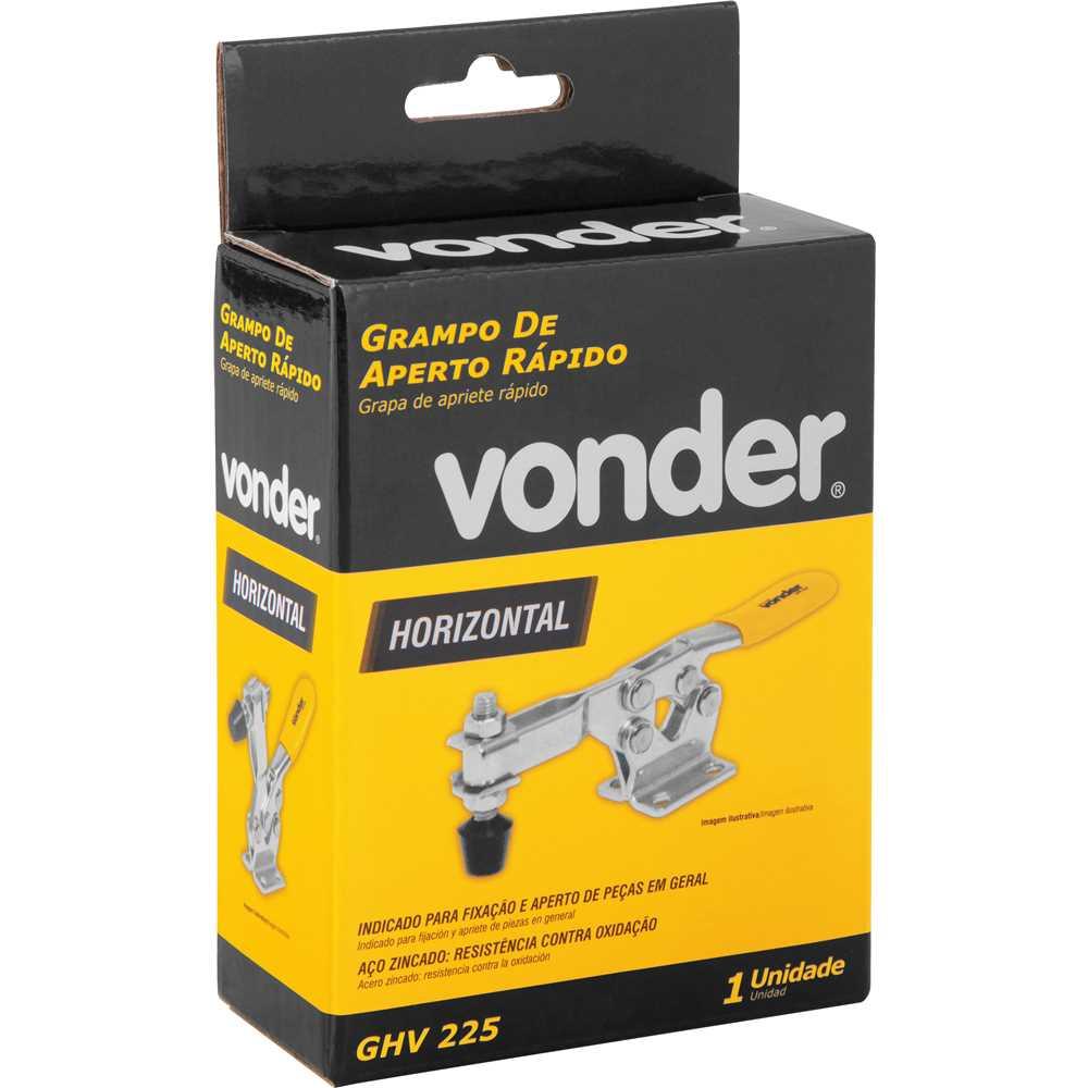 Grampo de Aperto Rápido Tipo Horizontal Toggle Ghv225 Marcenaria e Solda - Vonder 3580100225