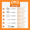 Kit Utensílios de Servir e Preparar Extrata Aço Inox 6 Peças - Tramontina