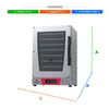 Kit Forno Turbo Elétrico Profissional Digital Prp-008 Plus 220v Vermelho + 8 Grades - Progás