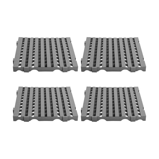 Kit Estrado Plástico (4 Un = 1m²) 4,5x50x50 Cinza Para Açougues - Della Plast
