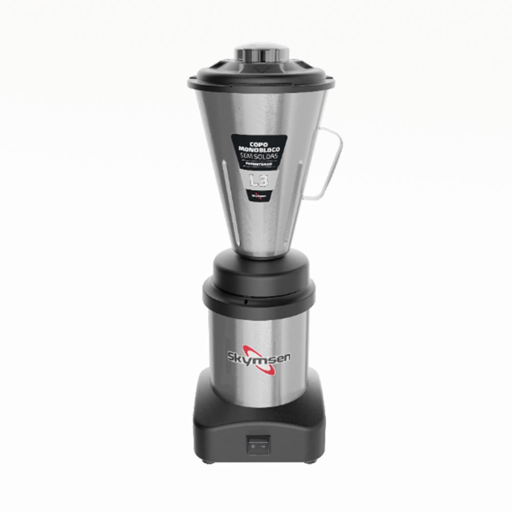 Liquidificador De Baixa Rotação Comercial Inox 3 Litros Monobloco 1/2 CV 3500RPM L3 Bivolt - Skymsen 70979.4