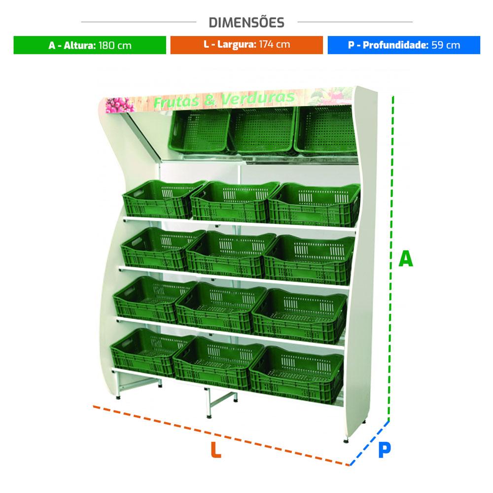 Fruteira Organizadora Lateral Em Mdf Branco Com Espelho 12 Caixas Fch4n12cx 220v - Chimafrio