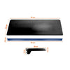 Kit 3 Bandejas Prateleiras 30x91 Gôndolas New Plus Preto Porta Etiqueta Azul sa Gôndolas