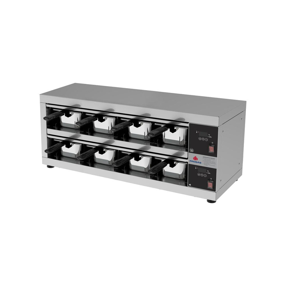 Conservador De Proteínas Profissional Digital Até 80°C 8 Cubas 1600W PRCPROT-08 220V - Progás P46426