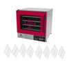 Kit Forno Turbo Elétrico Profissional Digital PRP-004 Plus 220V Vermelho + 8 Grades - Progás