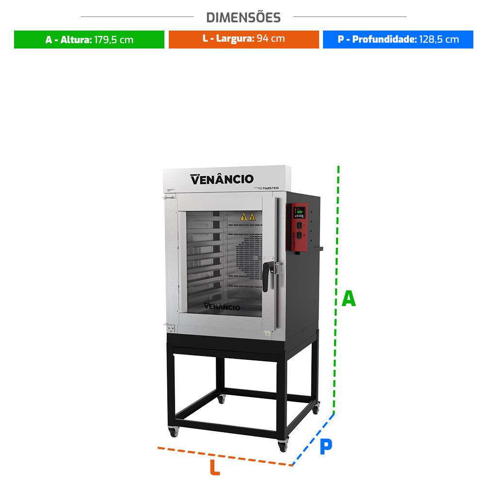 Forno Turbo Industrial 8 Esteiras a Gás Para Padarias Twister Externo Pintado FVT8G 220v - Venâncio 57402