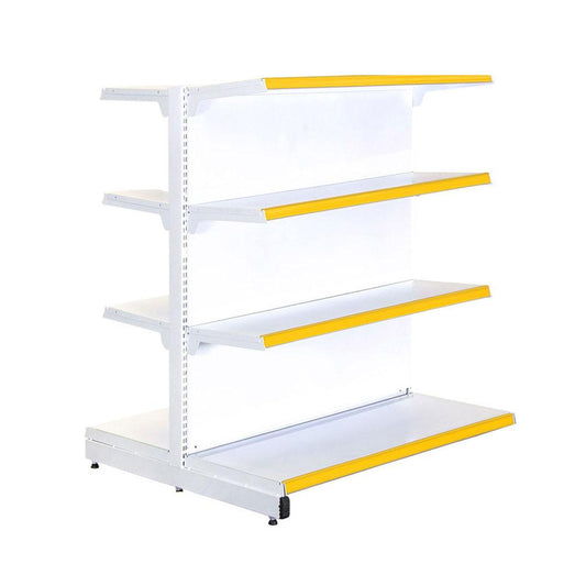 Gôndola Prateleira Supermercado 4 Níveis 40x30 New Plus 1,40 Central Continuação Amarelo - Sa Gôndolas