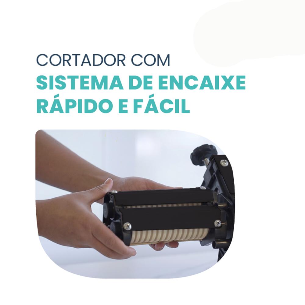 Cilindro Laminador de Massas Elétrico 28cm Carenagem Abs Nero Preto 220v - Anodilar