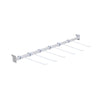 Conjunto 1 Régua 92cm e 6 Ganchos Simples 30cm Para Gôndolas Premium Flex Branco - Amapá