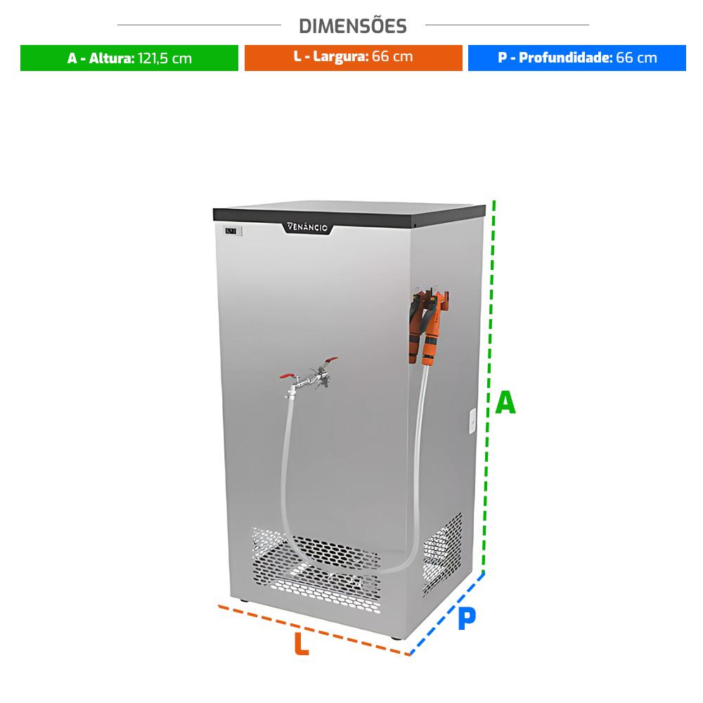 Dosador De Agua Refrigerado Inox 4ºC Com Esguicho 100L DAM100 220V - Venâncio 59333