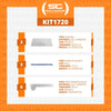 Kit 3 Bandejas Prateleiras Ponta 30x73 para Gôndolas New Plus com Porta Etiqueta Azul - SA Gôndolas