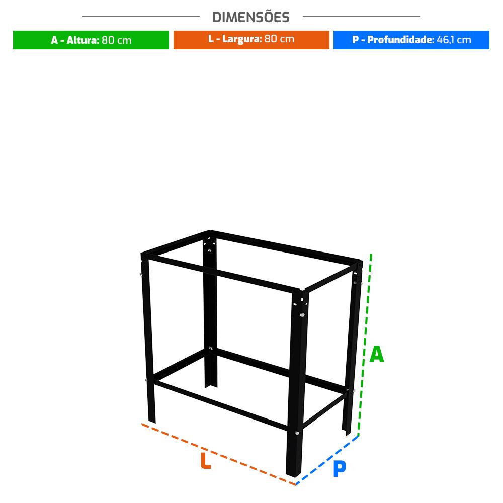 Pedestal Cavalete de Apoio Bancada Para Chapa a Gás Pr-800g - Progas P6831