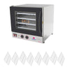 Kit Forno Turbo Elétrico Profissional Analogico Prp-004 g2 127v Preto + 8 Grades - Progás