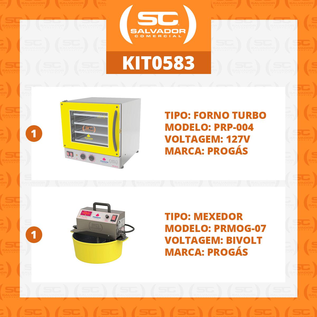 Kit Amarelo - Forno Turbo Prp-004 127v + Mexedor Prmog-07 Bivolt - Progás