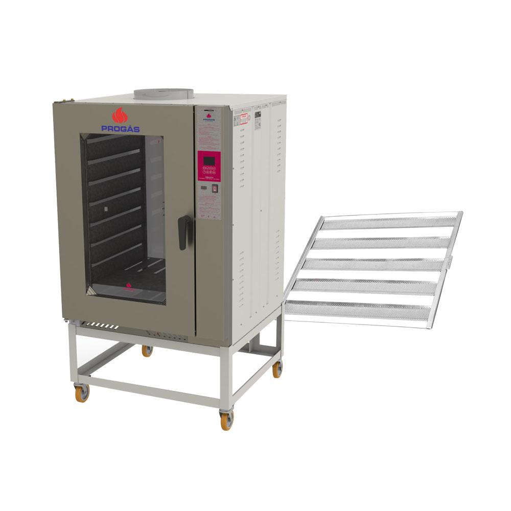 Kit Forno Turbo a Gás 8 Níveis PRP-8000 Bivolt + 8 Esteiras Alumínio 50g 58x70 - Progás