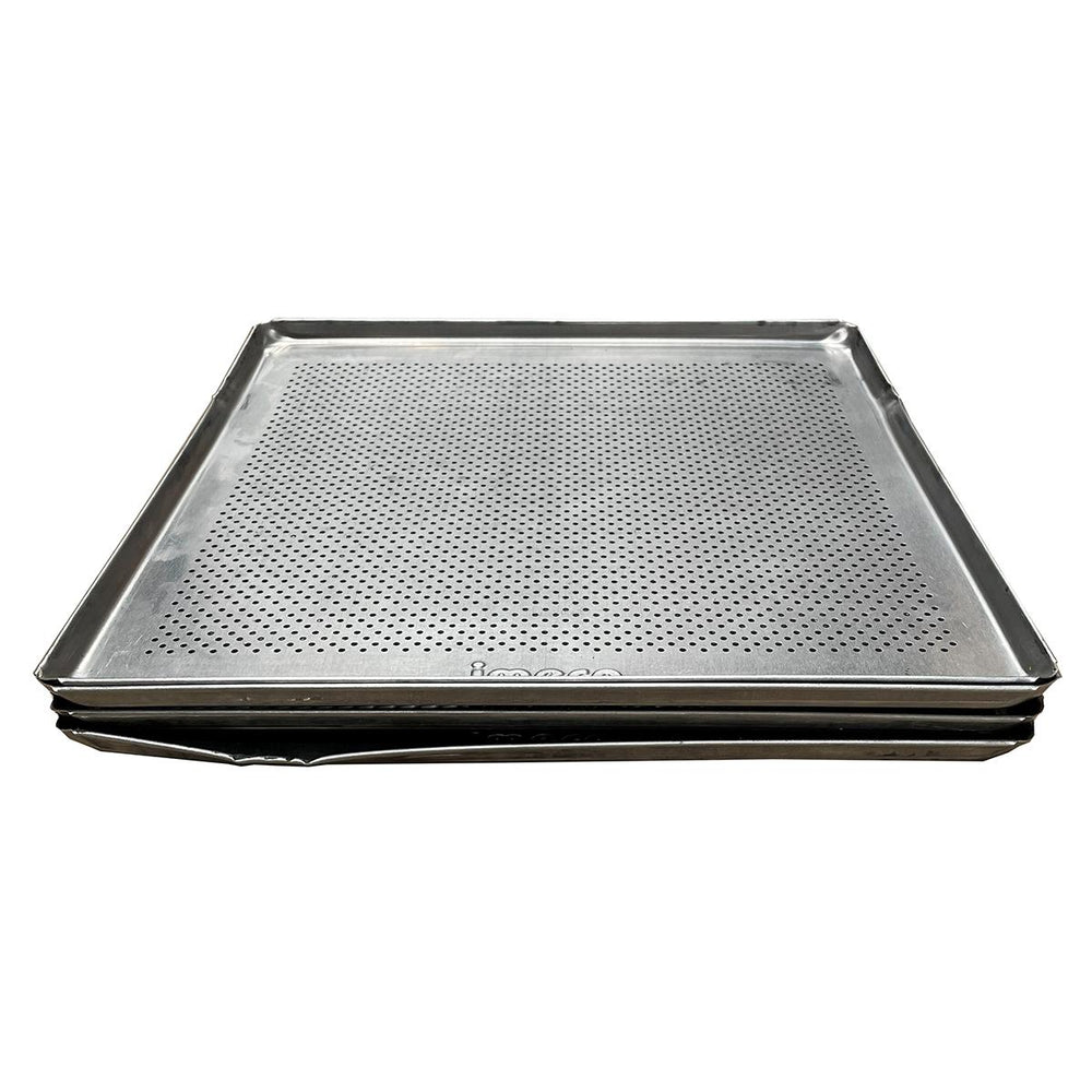 SEMINOVO - Kit 4 Assadeiras Estampada Alumínio 35cm x 35cm Prp-004/fc4emv - Imeca