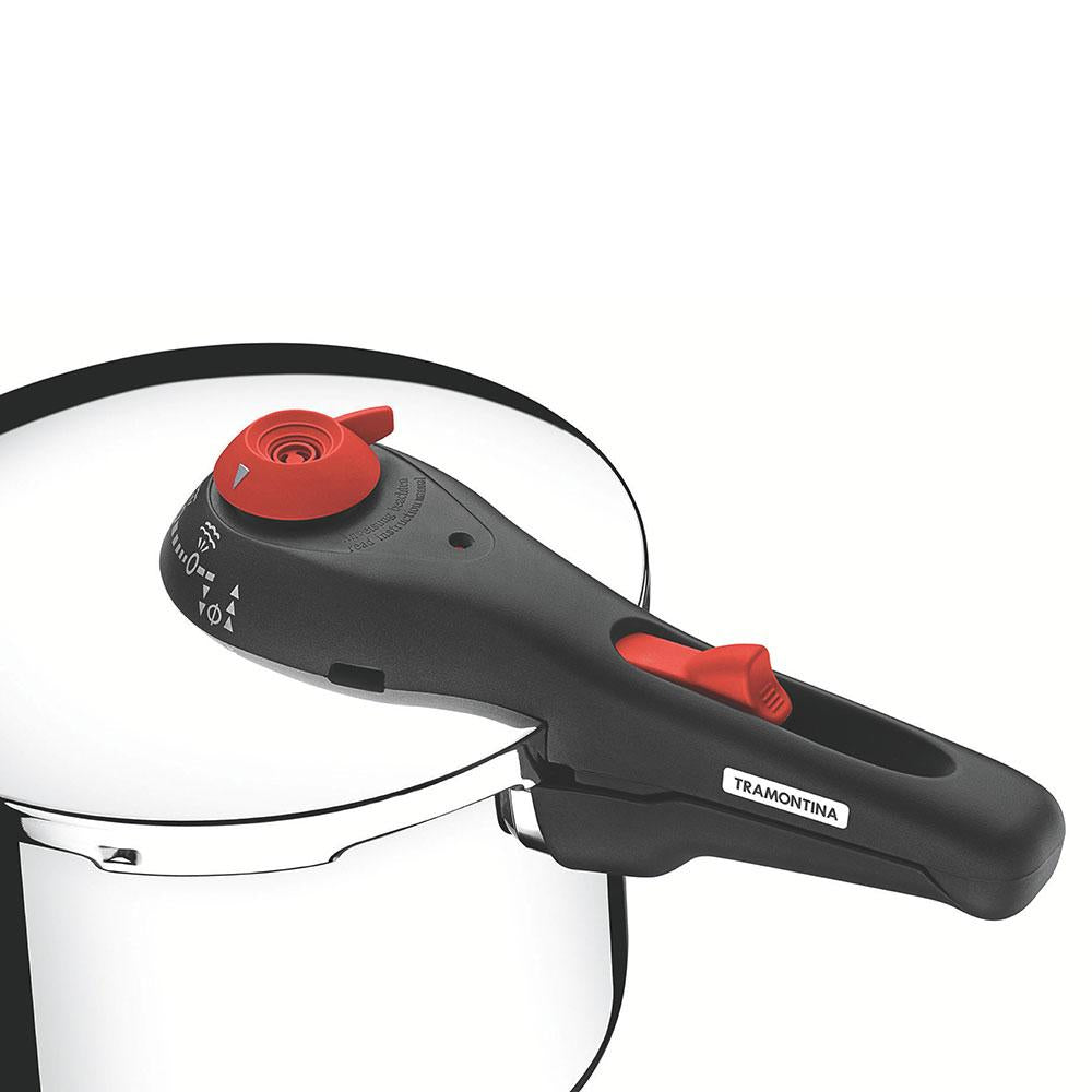 Panela de Pressão Solar Inox Fundo Triplo 5 Dispositivos de Segurança 22 cm 4,5 l - Tramontina 62513223