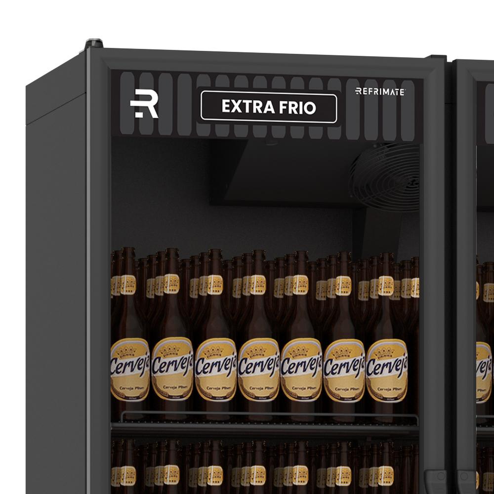 Visa Cooler Multiportas Extra Frio 800L 2 Portas -5ºC VCEF2PB Black 220V - Refrimate