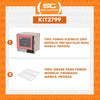 Kit Forno Turbo Elétrico Profissional Digital Prp-004 Plus 220v Rosa + 8 Grades - Progás