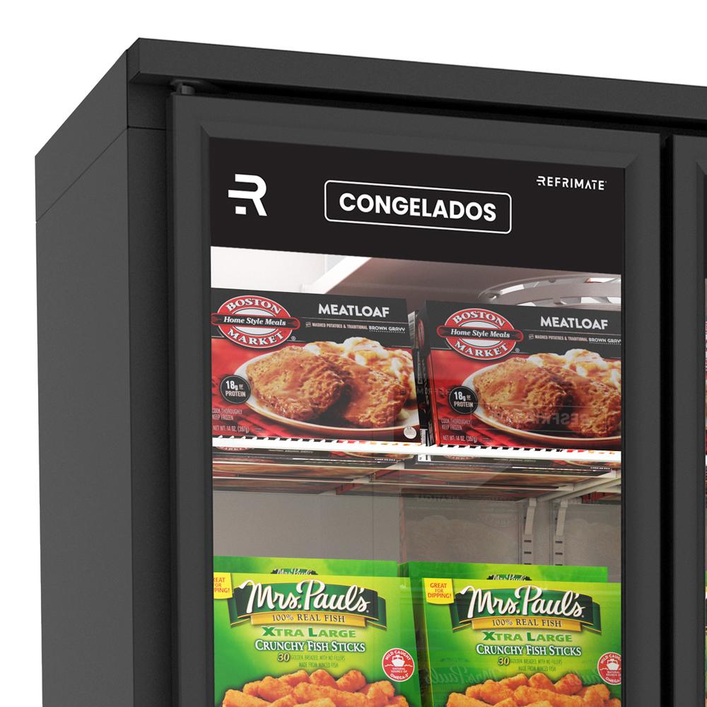Autosserviço Expositor Para Congelados Com Porta Aquecida -18ºC ASVCG2PPB 220V - Refrimate