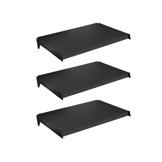 Kit 3 Bandejas Prateleiras 40x73 P/gôndola New Plus Preta Porta Etiquetas Preto - SA Gôndolas