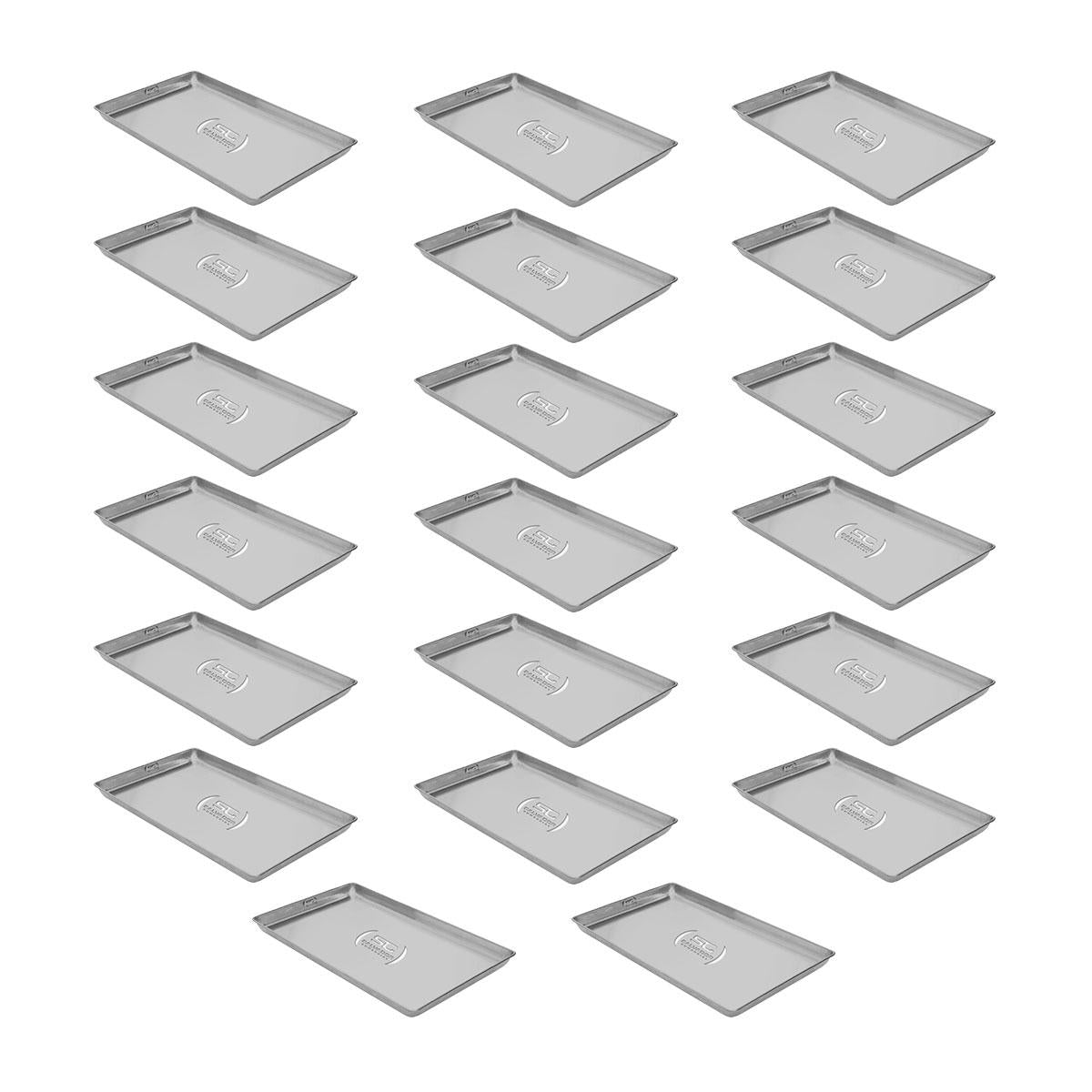 Kit - 20 Formas Assadeiras Lisa Estampada Alumínio Biscoito 60 X 40 X 2 - Imeca