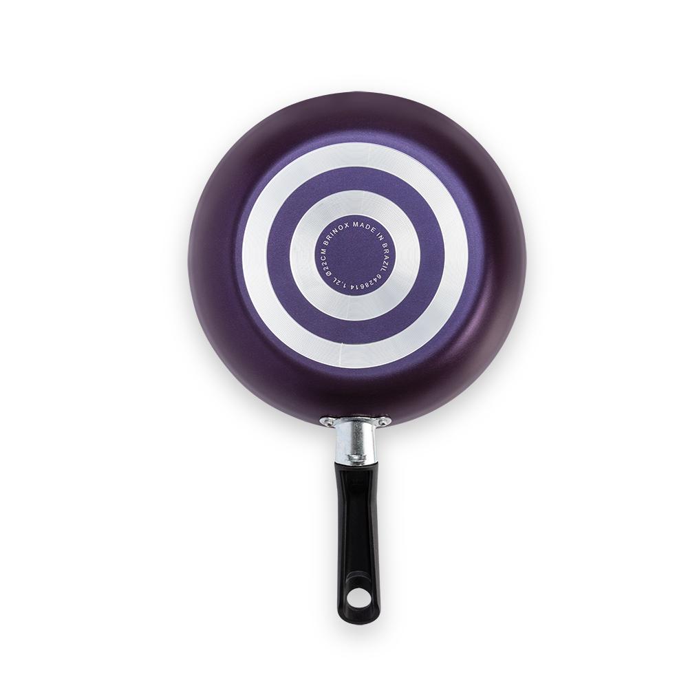 Frigideira Em Alumínio Antiaderente 22cm Ø 1,20L FUN Colors Roxo - Brinox 7232353