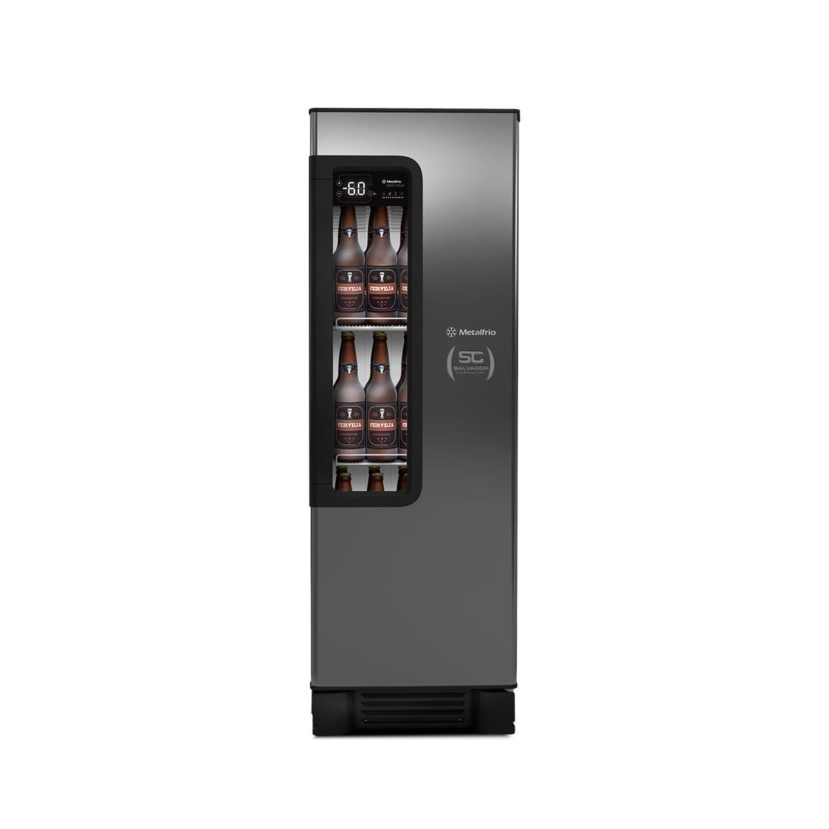 Cervejeira Expositora Visa Cooler Beer Maxx 250 Residencial Porta Inox 228/264 Lts VN25TP - Metalfrio 220V