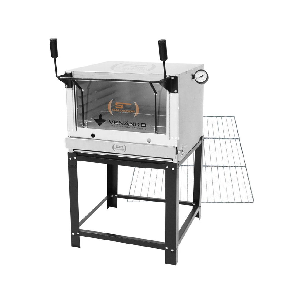 Kit Forno De Lastro a Gás Refratário Roma Inox FIRI80 + Grade Extra - Venâncio