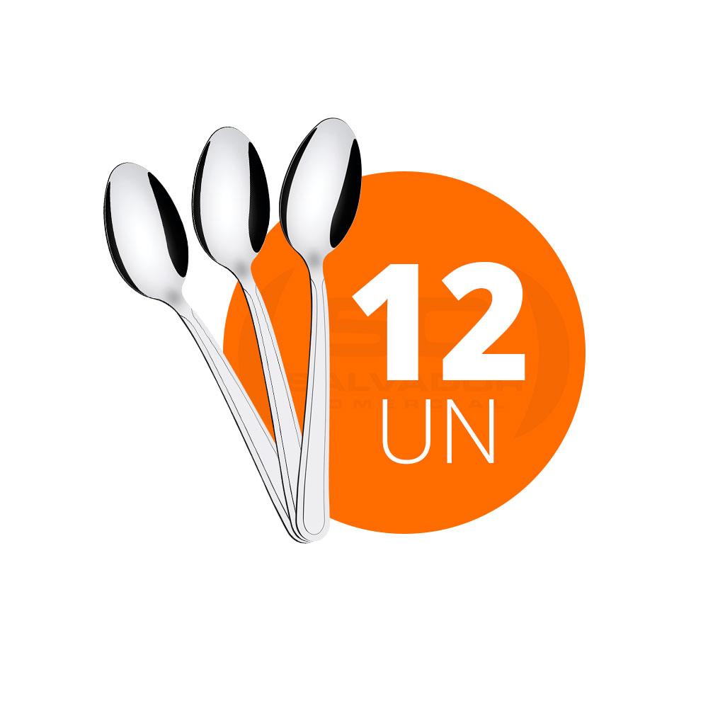 Kit - 12 Colheres de Sobremesa Búzios Em Aço Inox Csibag - Tramontina