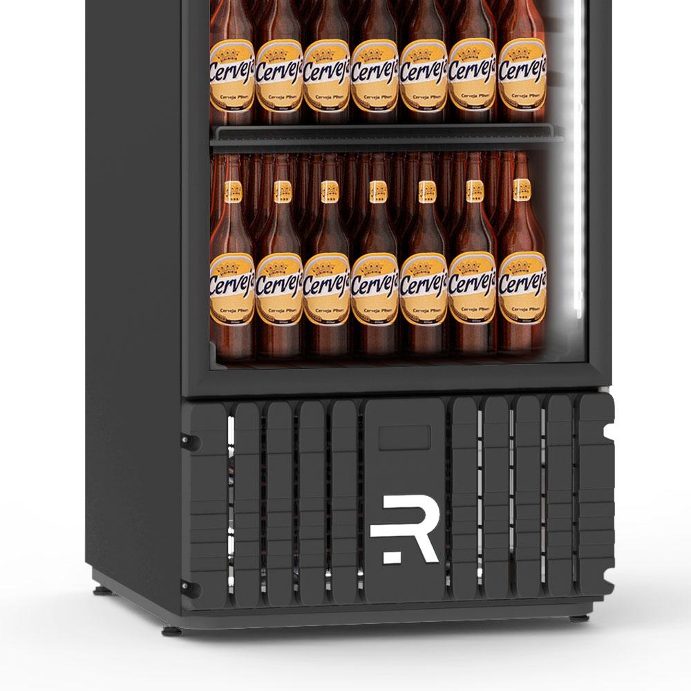 Cervejeira Visa Cooler Preta 570L Porta De Vidro Aquecida -7,5°C a 2ºC 570l VCCE570PVAPP 220V - Refrimate