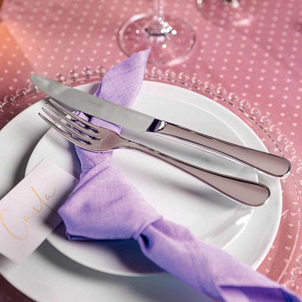 Conjunto de Pratos Sobremesa Leonora 12 Peças em Porcelana Branca 19 cm - Tramontina 96010206