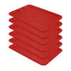 Conjunto 6 Bandejas Plásticas Self-Service Refeição 48 x 32,5 x 2 BR-100 Vermelha - Della Plast