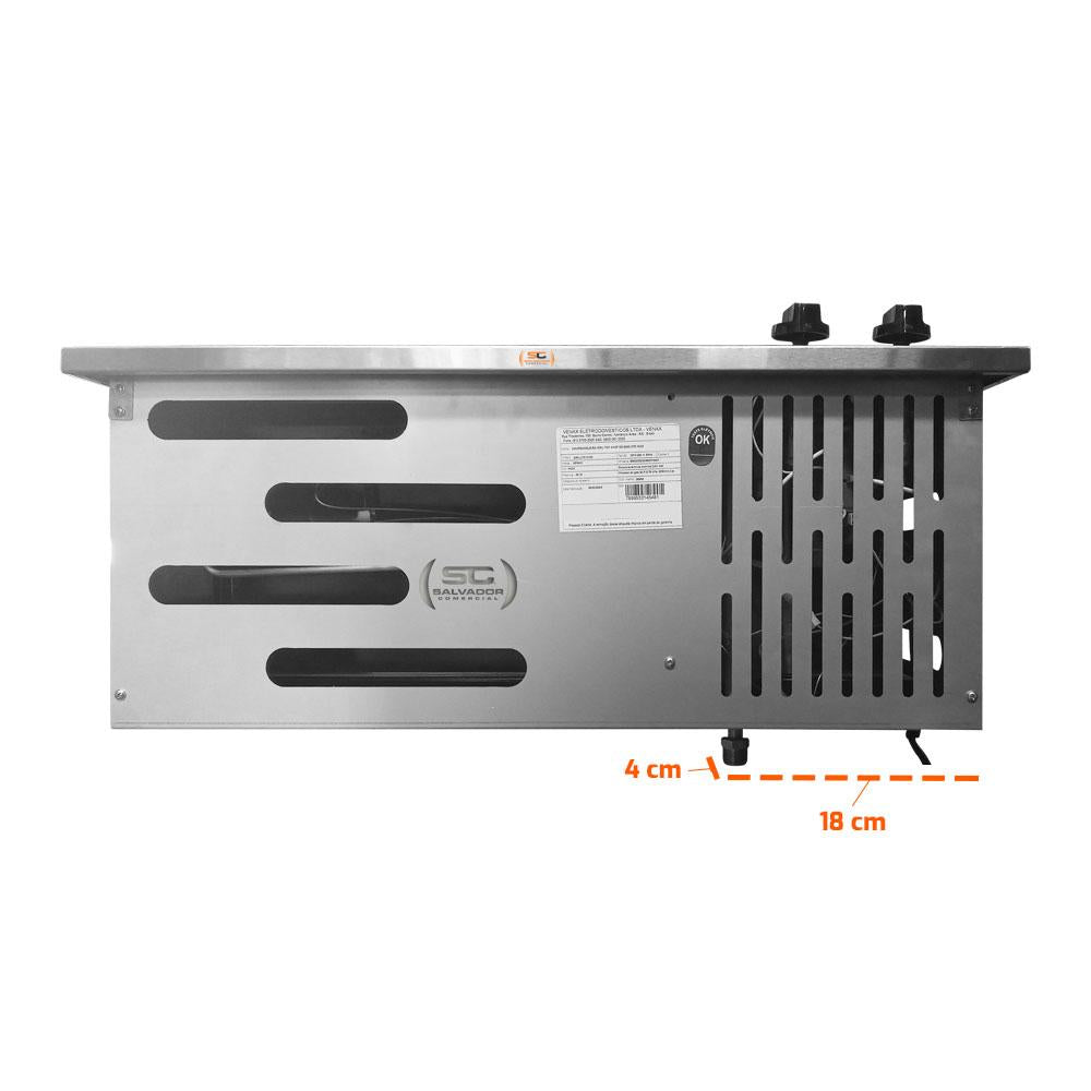 Churrasqueira a Gás de Embutir Inox Gourmet Top Chef TCIN50 Bivolt - Venax 26952