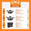 Fogão Industrial 2 Bocas com Forno Bravo Preto Venâncio + 2 Caçarolas Tramontina Turim