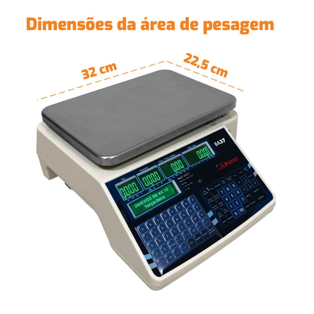 Balança Etiquetadora Digital Com Wi-fi 32x22 Para Supermercado e Açougue Ba3731/2 Bivolt - Urano